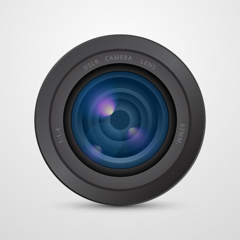 490x490 Realistic Dslr Camera Lens Vector