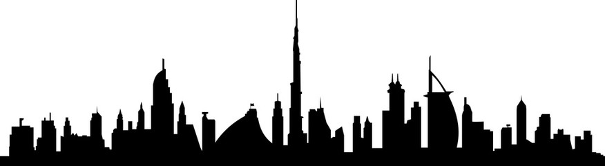 876x240 Dubai Skyline Vector Photos, Royalty Free Images, Graphics