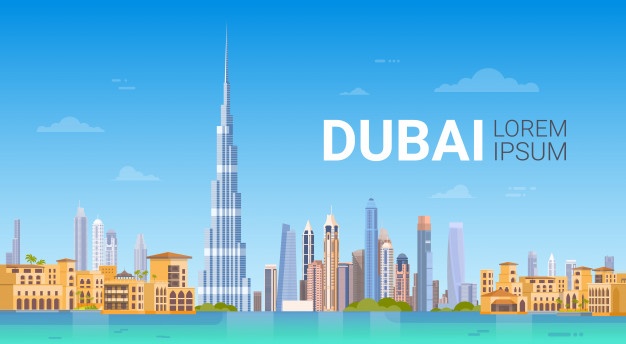 626x344 Dubai Skyline Vectors, Photos And Free Download