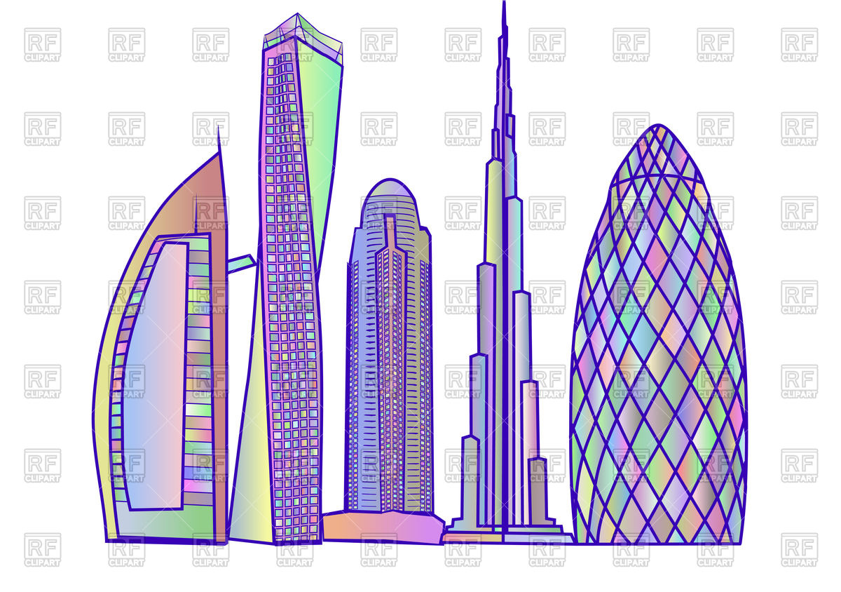 Рисование здание Дубай