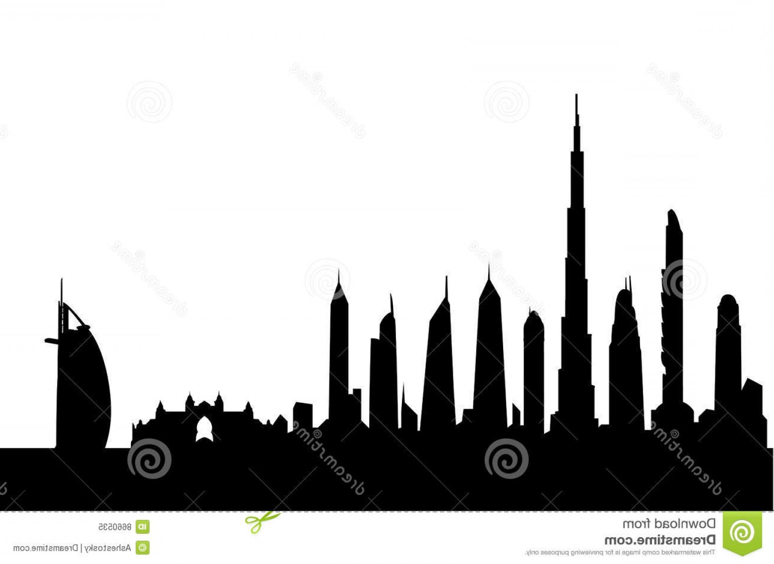 1560x1137 Royalty Free Stock Photo Dubai Skyline Silhouette Vector Image