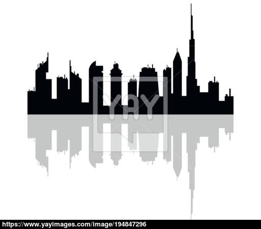 512x448 Dubai Skyline Vector