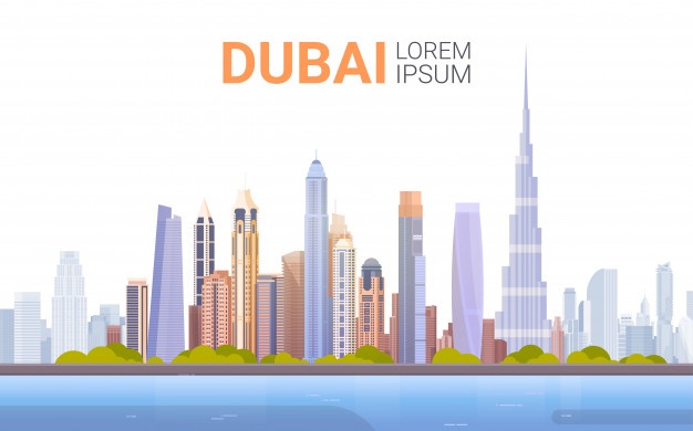 626x390 Dubai Skyline Panorama, Modern Building Cityscape Business Travel