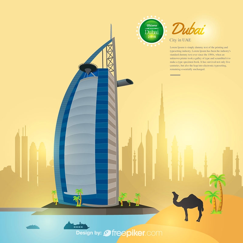 Dubai Vector At Vectorified.com | Collection Of Dubai Vector Free For ...