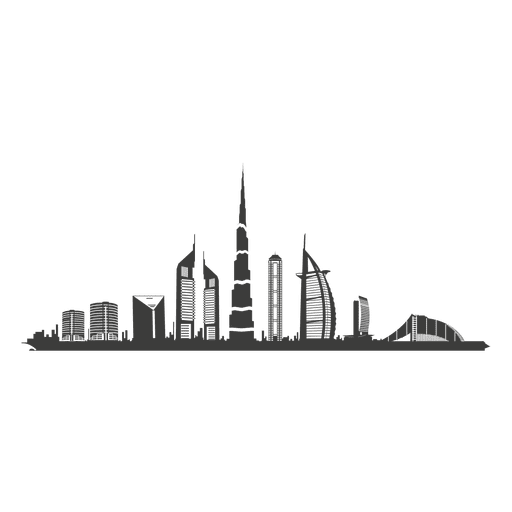 512x512 Download Free Png Dubai Skyline Silhouette Transparent Png