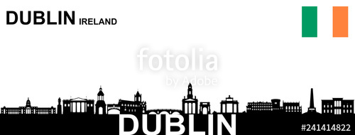500x190 Dublin Silhouette Stock Image And Royalty Free Vector