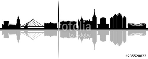 500x199 Skyline Dublin Ireland Stock Image And Royalty Free Vector