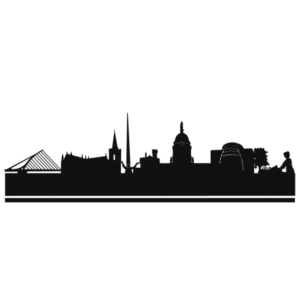 600x600 Skyline Silhouette Of Dublin The Capital City Of Ireland