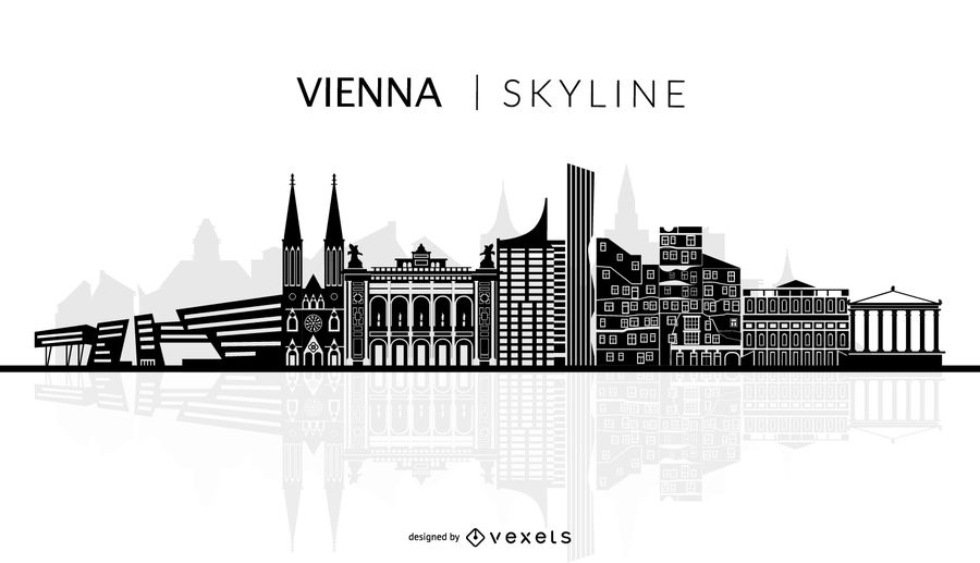 900x517 Vienna Skyline Silhouette