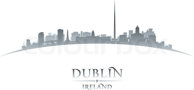 800x372 Dublin Ireland City Skyline Stock Vector Colourbox