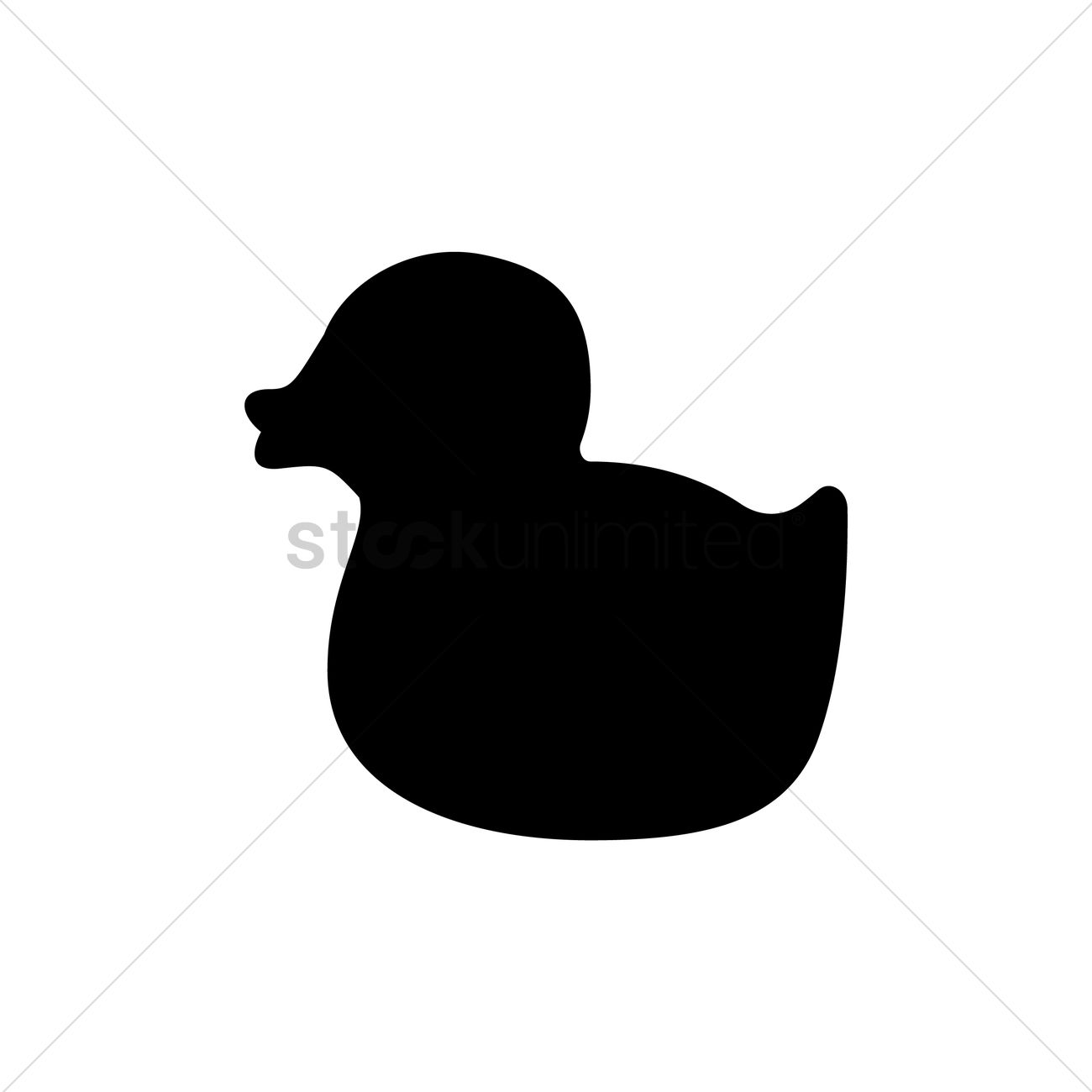1300x1300 Rubber Duck Silhouette Vector Image