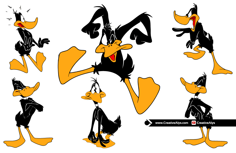 1000x650 Daffy Duck Vector Illustrations Creative Alys