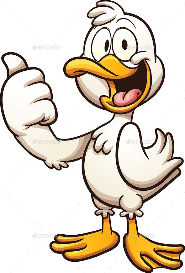 590x869 Happy Cartoon Duck Vector Clip Art Illustration With Simple