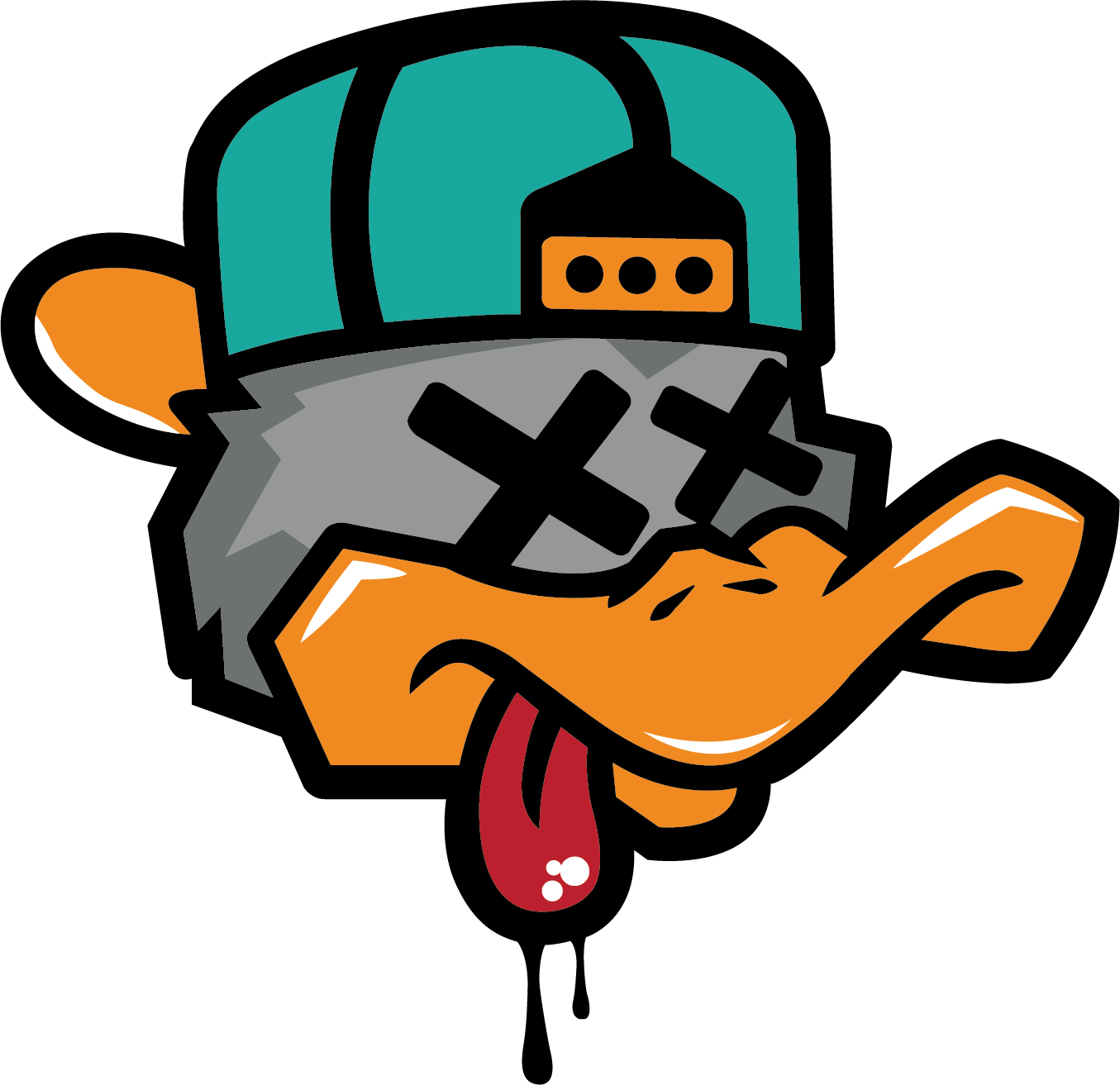 1355x1313 Jonaski Lucaski Bad Boy Duck Vector Art