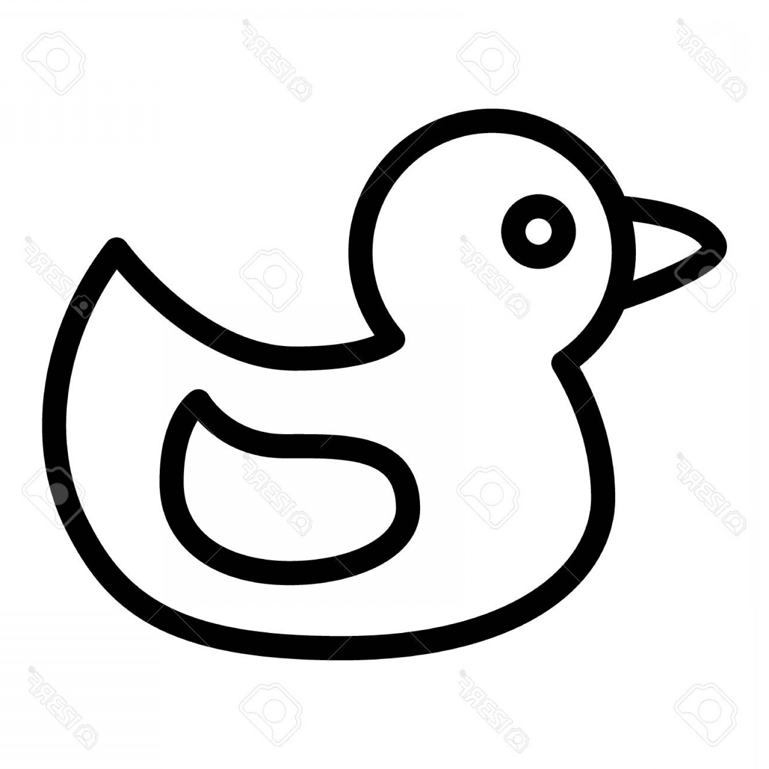 1560x1560 Photostock Vector Bath Duck Line Icon Rubber Duck Vector