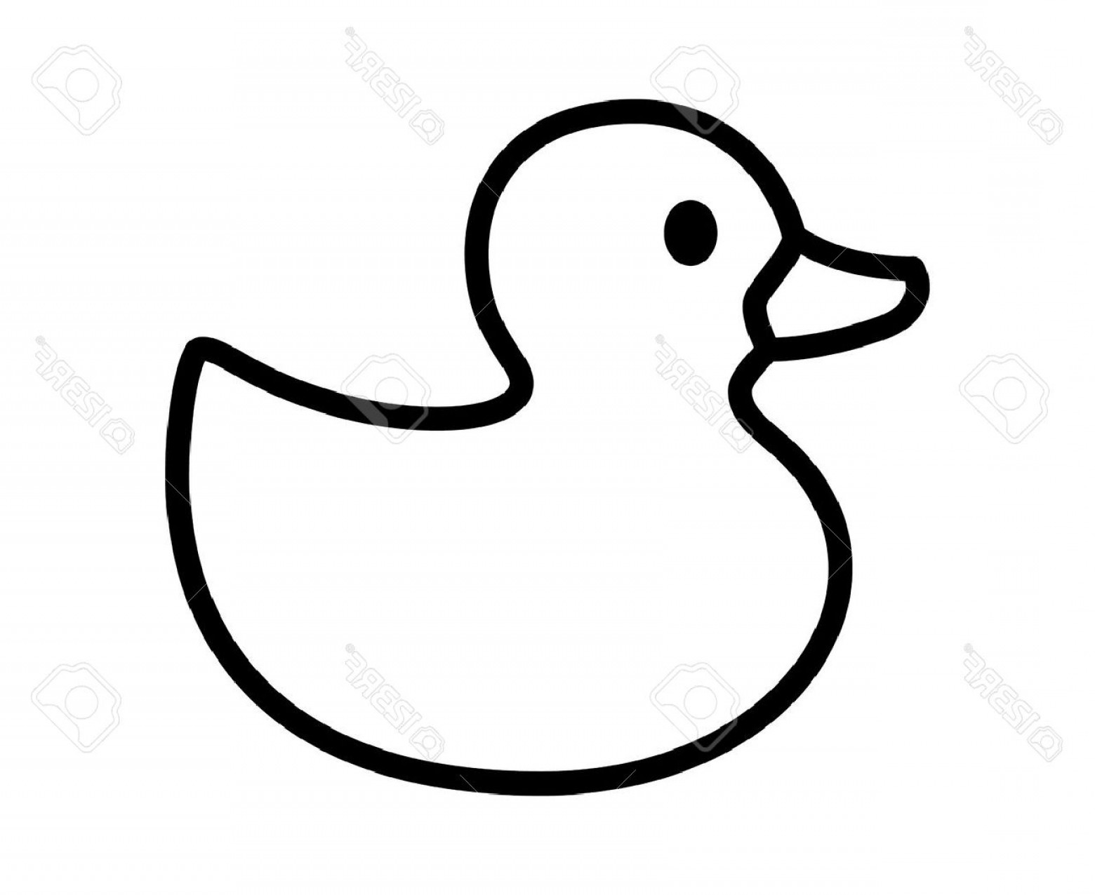 1560x1276 Photostock Vector Rubber Duck Ducky Bath Toy Line Art Icon