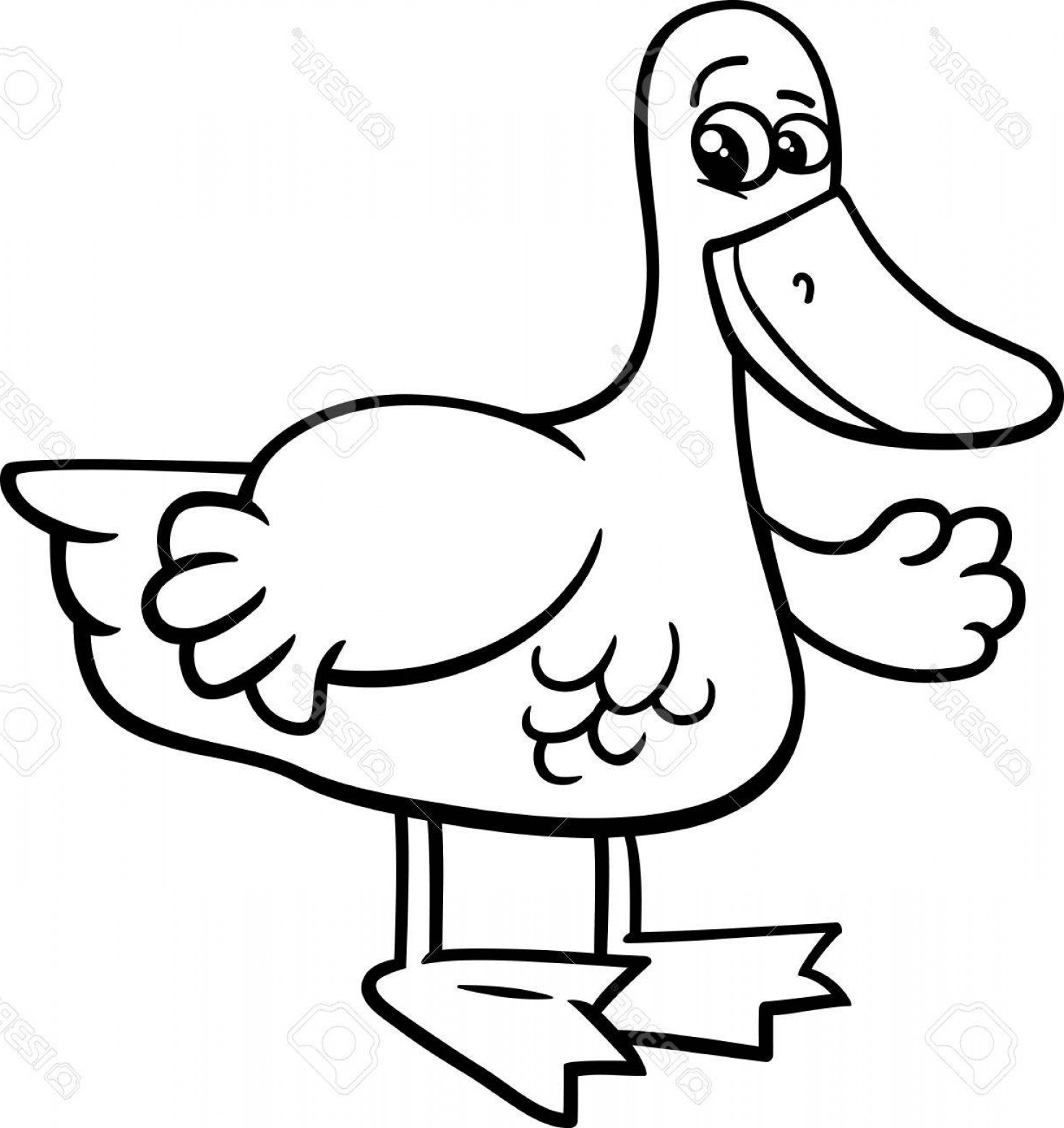 1472x1560 White Duck Black Vector Art Hoodamath