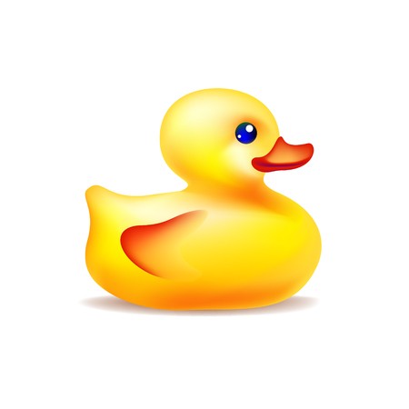 450x450 Yellow Bath Duck Vector Icon Realistic Illustration Royalty Free