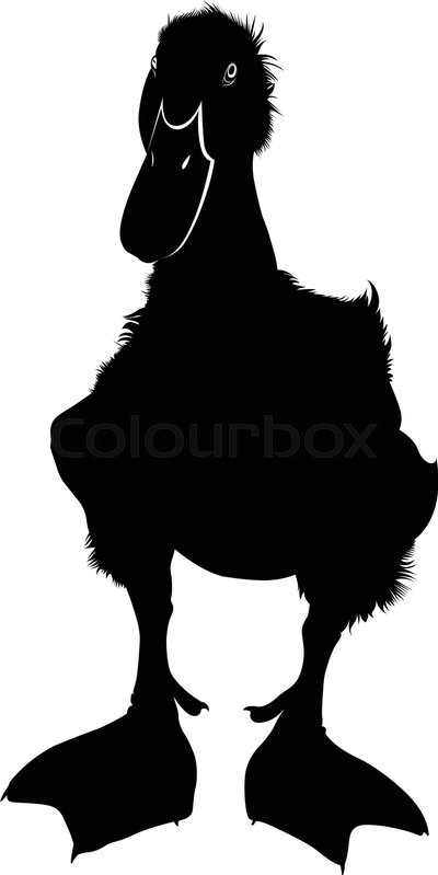 400x799 Duckling Silhouette Vector Stock Vector Colourbox