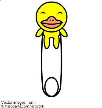335x355 Download Duckling On Safety Pin