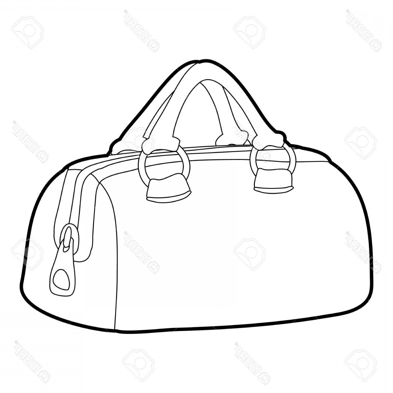 Duffle Bag Drawing Sketch Coloring Page