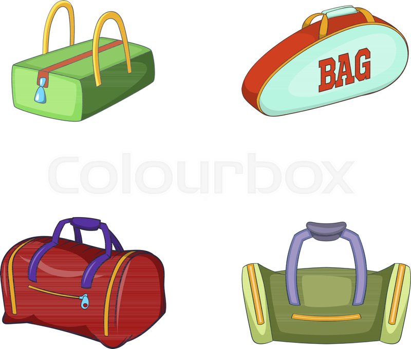 800x680 Sport Bag Icon Set Cartoon Set Of Stock Vector Colourbox