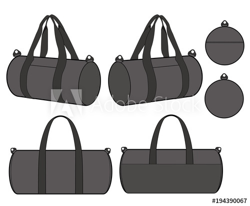 500x413 Boston Bag Fashion Flat Technical Drawing Template