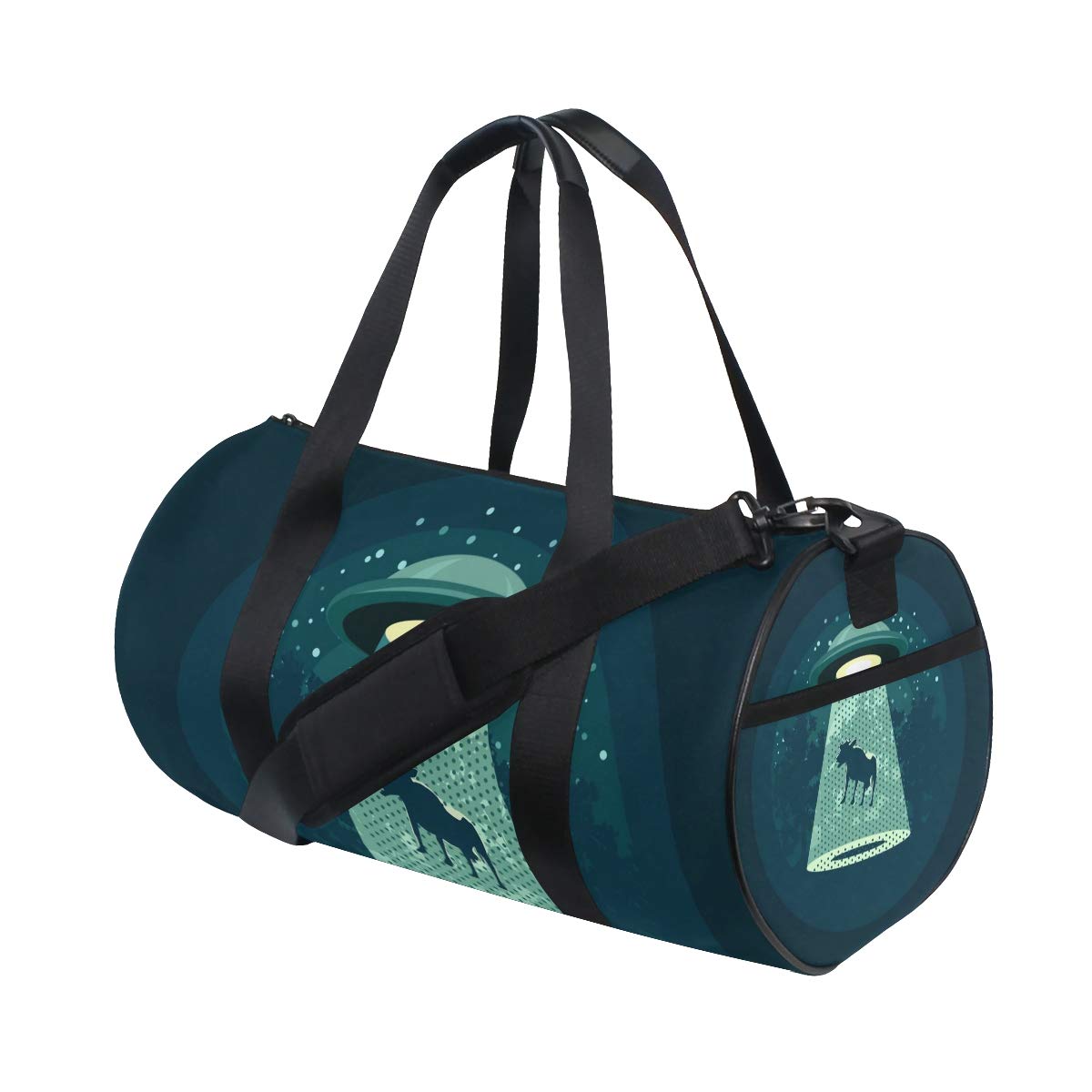 1200x1200 Gym Duffel Bag Vector Retro Ufo Training Duffle Bag