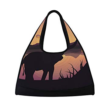 355x355 Lorvies Elephant Bubble Free Vector Duffle Bag