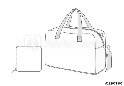 500x346 White Duffle Bag, Foldable Weekend Bag, Slip Into Suitcase As