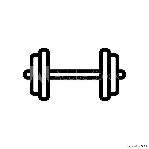 Dumbbell Icon Vector 500x500 Dumbbell Icon Vector