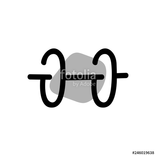 Dumbbell Icon Vector Hand Drawn Line Symbol Stock Image 500x500 Dumbbell Icon Vector Hand Drawn Line Symbol Stock Image