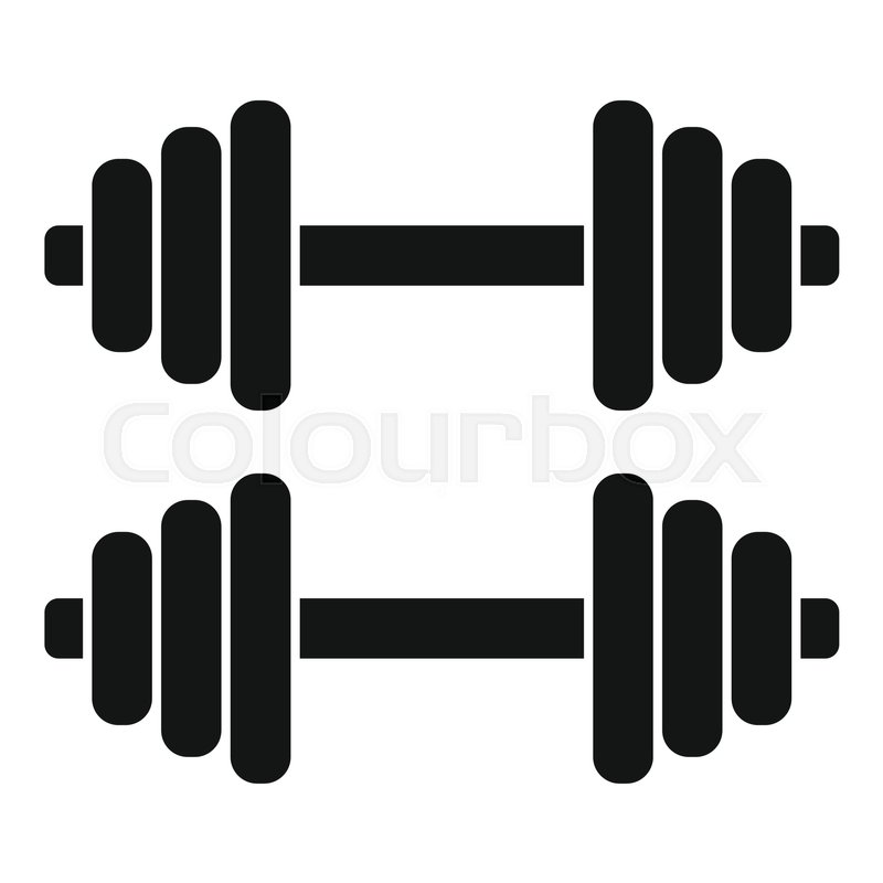 Two Dumbbells Icon Simple Stock Vector Colourbox 800x800 Two Dumbbells Icon Simple Stock Vector Colourbox