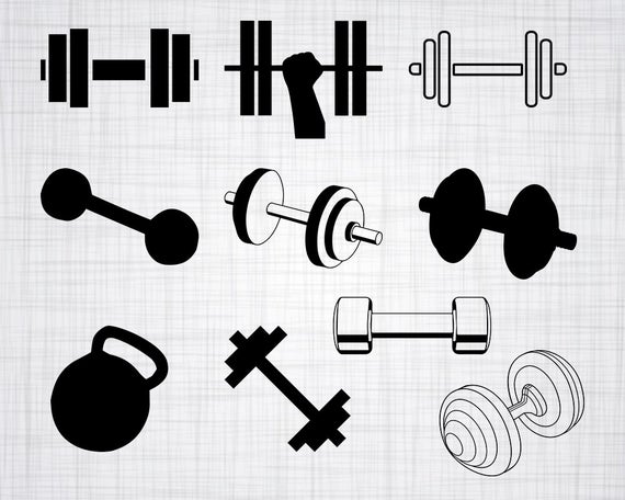 570x456 Dumbbell Bundle Dumbbell Dumbbell Clipart Dumbbell Etsy