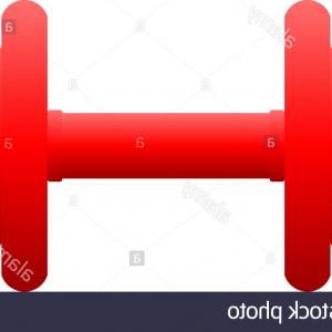 300x300 Weights Symbol Icon Blue Realistic Dumbbell Silhouette Isolated