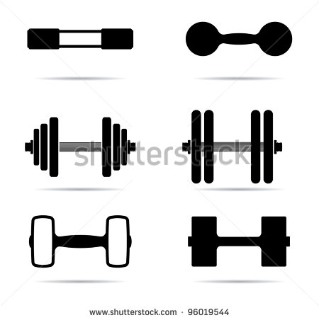 450x452 Collection Of 'dumbbell Silhouette' Download More Than Images