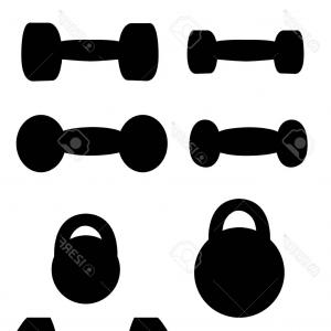 300x300 Dumbbell Icon On White Background Vector Hoodamath