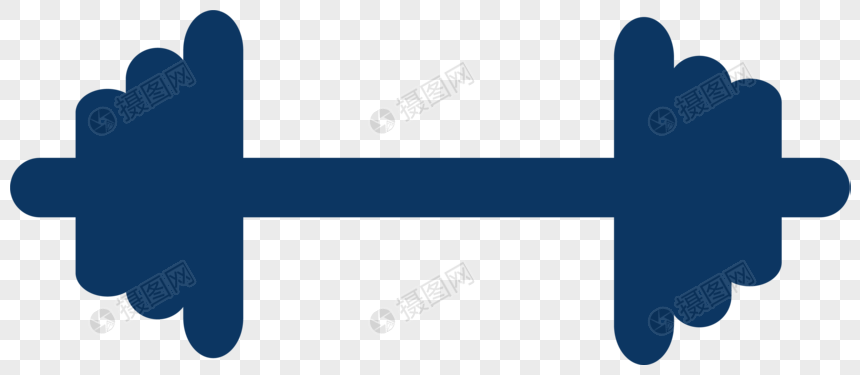 860x375 Cartoon Fitness Equipment Blue Dumbbell Vector Material Png