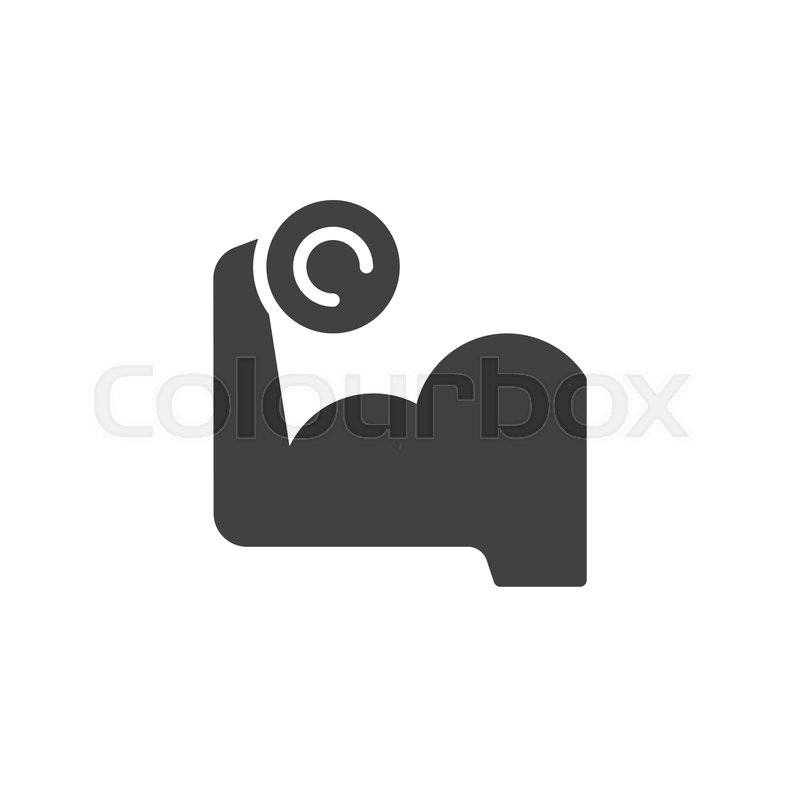 800x800 Hand Hold Dumbbell Vector Icon Filled Stock Vector Colourbox