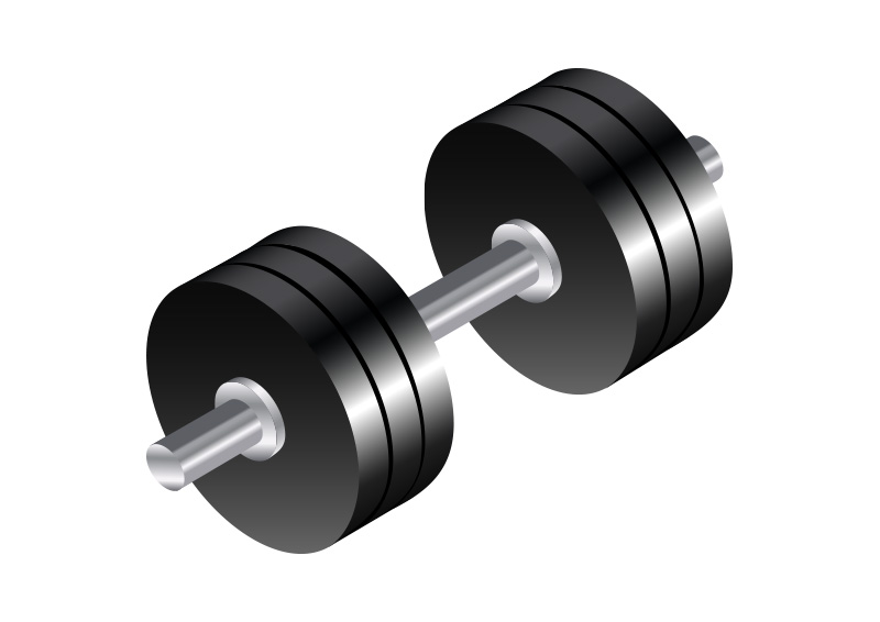 800x566 Isometric Dumbbell Vector
