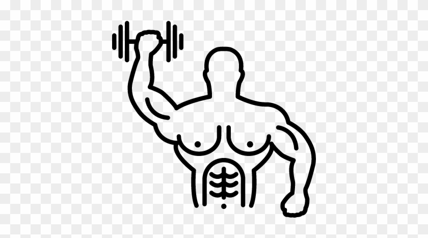 840x467 Muscular Male Gymnast Rising A Dumbbell Vector