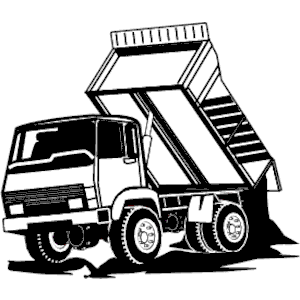 300x300 Dump Truck Vector Black And White Images