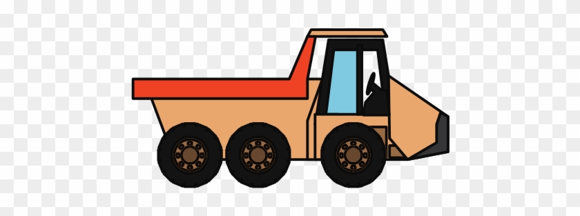 840x313 Dump Truck Vector Illustration