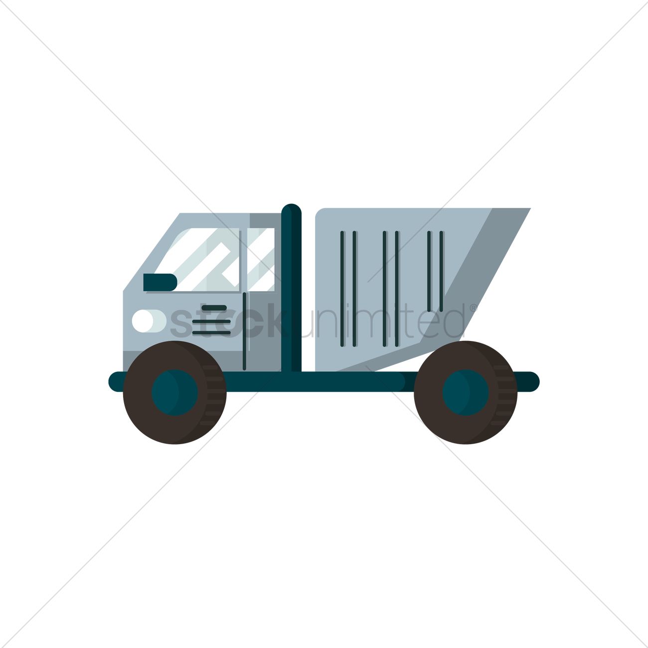 1300x1300 Dump Truck Vector Image