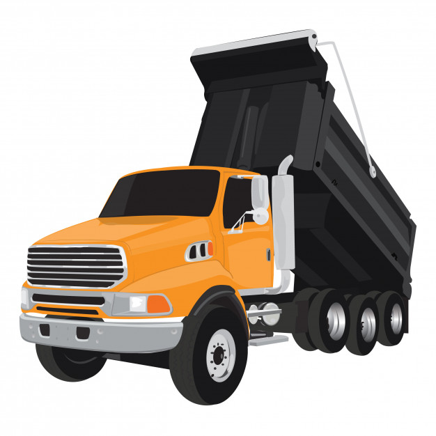 626x626 Dump Truck Vector Illustration Vector Premium Download