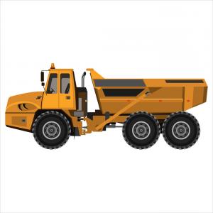 300x300 Powerful Articulated Dump Truck Vector Hoodamathrun