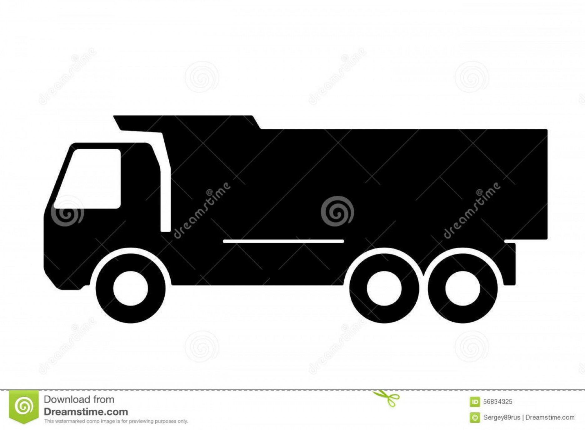 1872x1377 Stock Illustration Silhouette Dump Truck White Background Vector