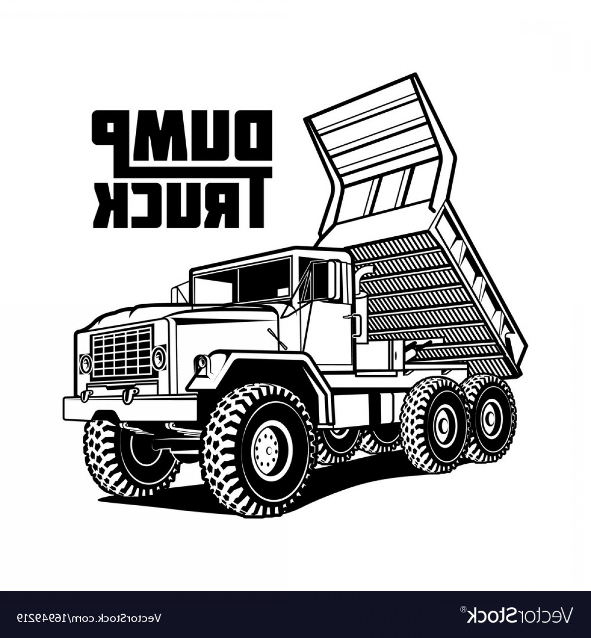 1200x1296 Tipper Truck Isolated On White Vector Soidergi