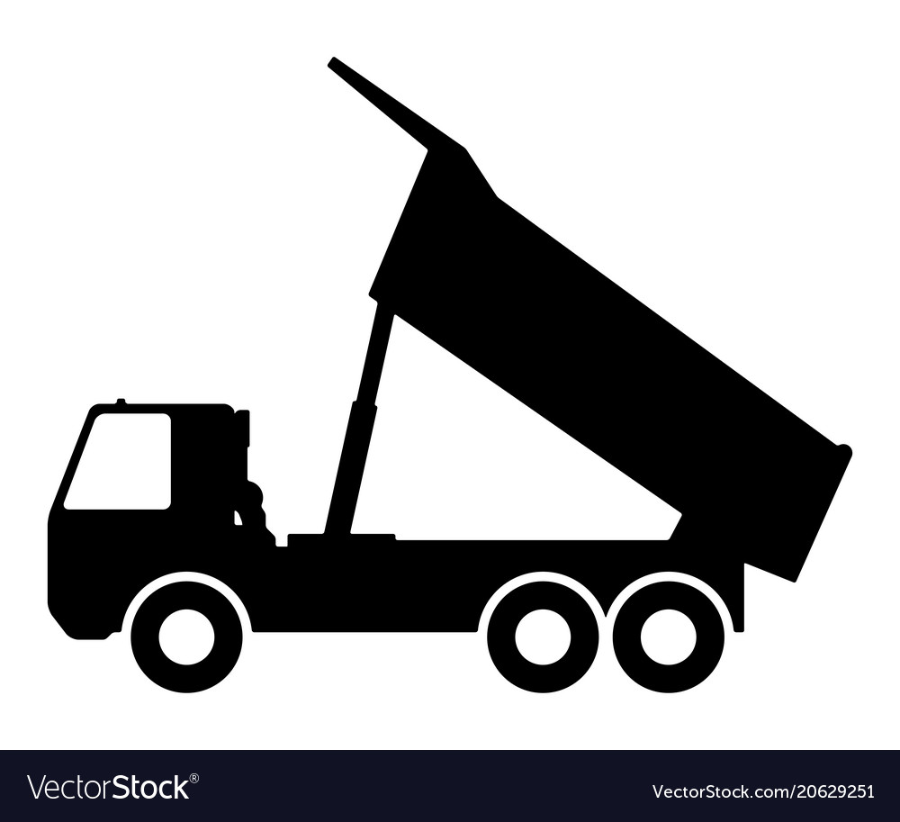 1000x913 Dump Truck Silhouette Vector