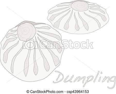 450x366 Dumpling Vector Illustration Isolated Clipart Vector